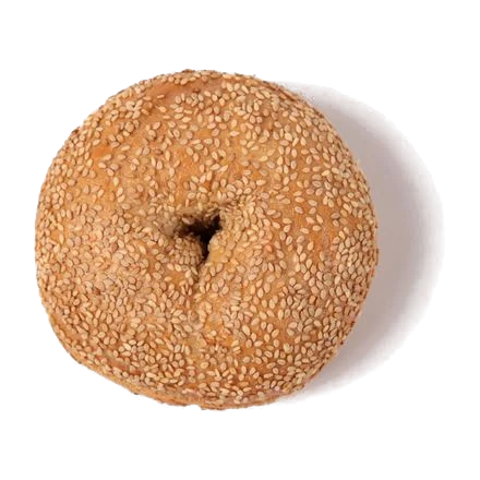 A sesame bagel